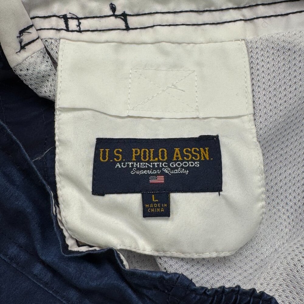 US Polo Assn Mens Dark Blue Hawaiian Board Shorts Swimwear Fully Lined Size L - Picture 8 of 12